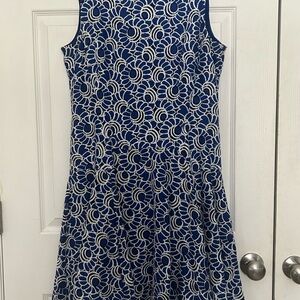 Tommy Hilfiger Blue and White Patterned Dress